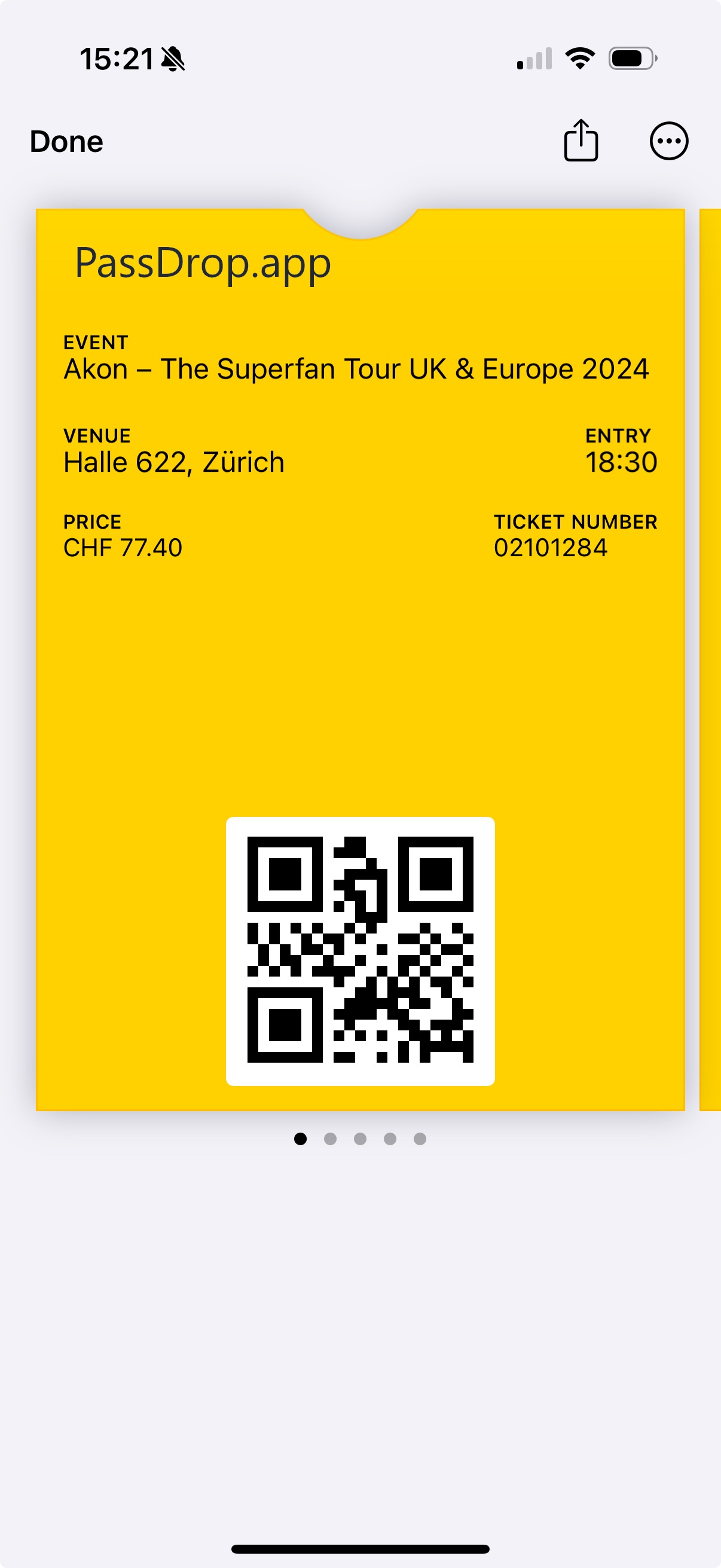 Concert Ticket Wallet Pass